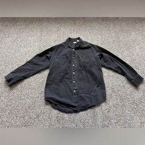 Vintage Levi's Men's Black Button-Down Shirt